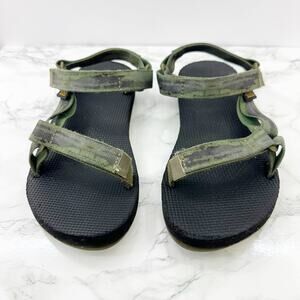 Teva Original Green Universal Tie Dye Quick Dry Sandals Big‎ Kids Size 5